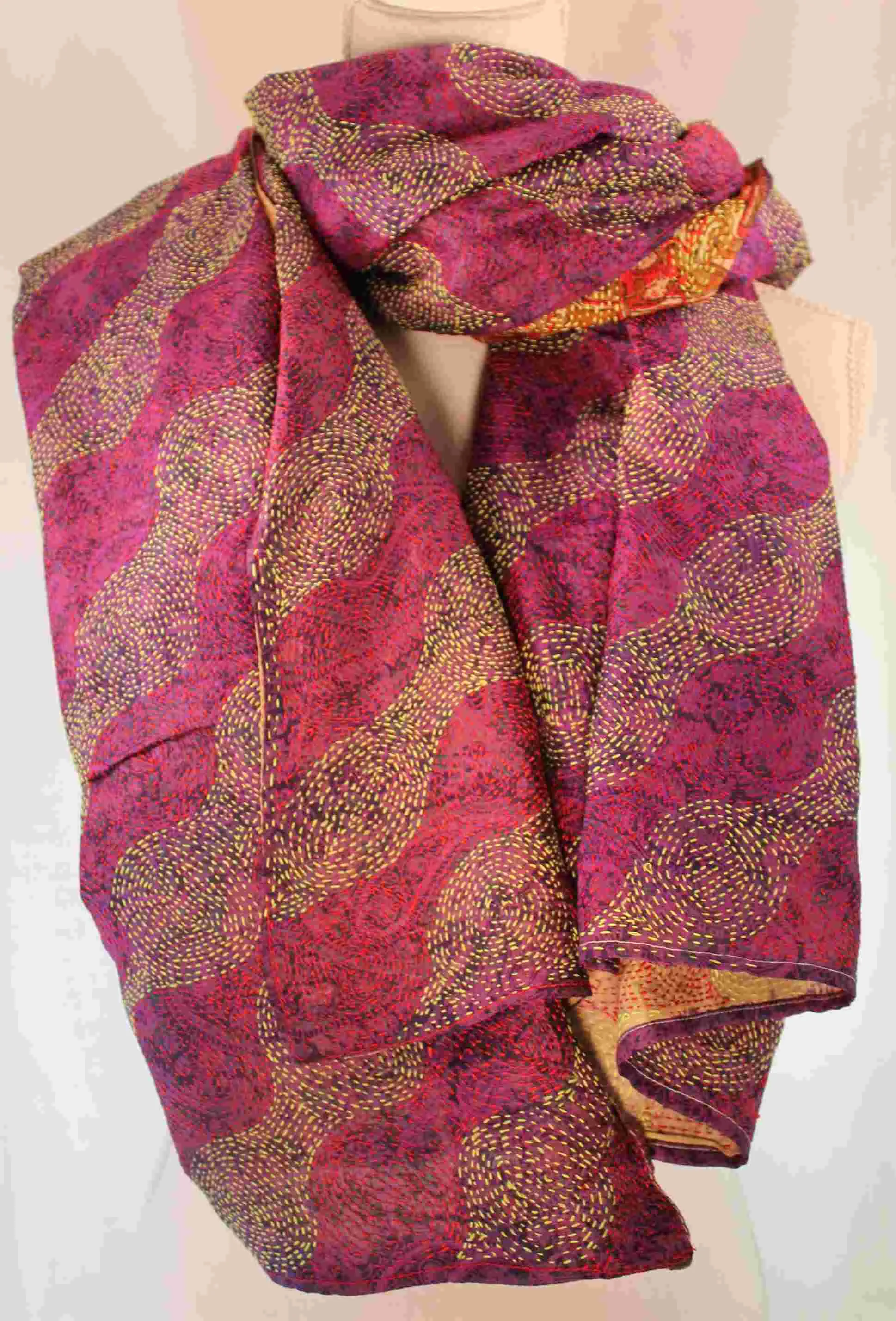 Hand-stitched Silk Throw