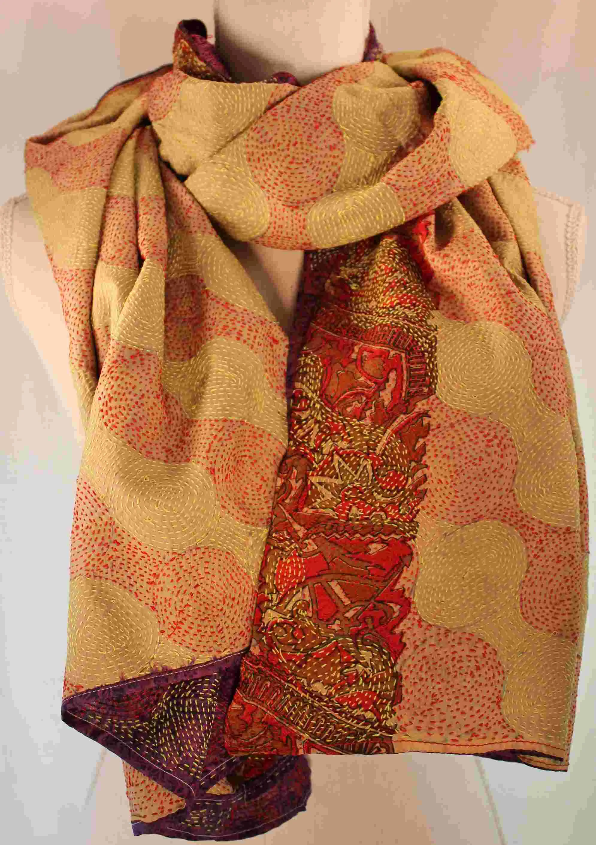 Hand-stitched Silk Throw