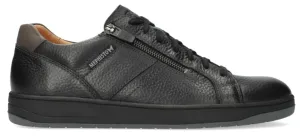 'HENRIK' men's lace-zip sneaker - Black
