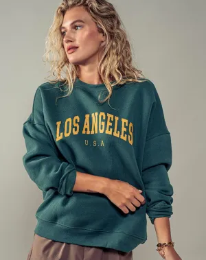 Hunter Green LOS ANGELES Crewneck