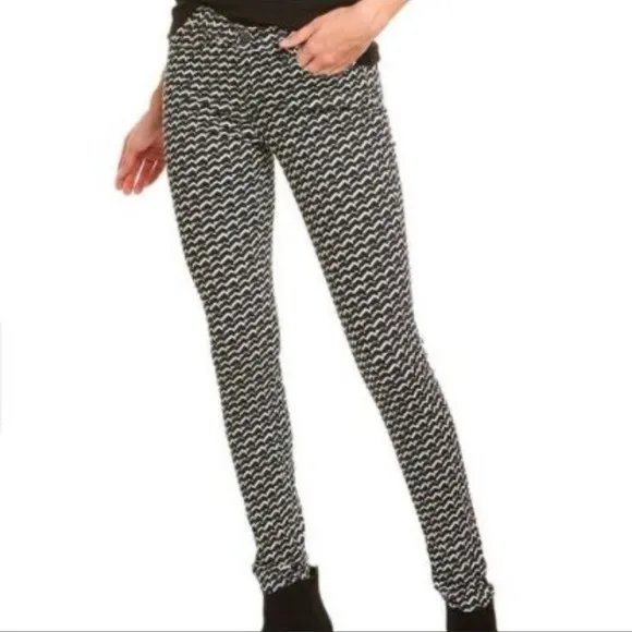 J Brand Berlin Print Super Skinny Leg Jeans Mid Rise Size 24