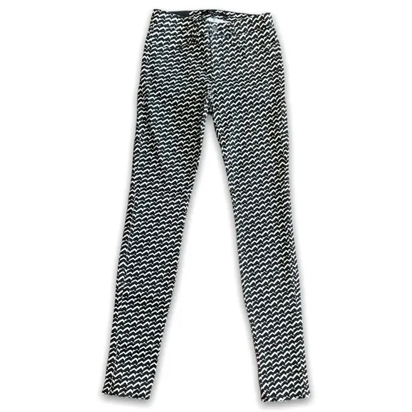 J Brand Berlin Print Super Skinny Leg Jeans Mid Rise Size 24