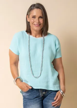 Jacey Top in Aqua Mist