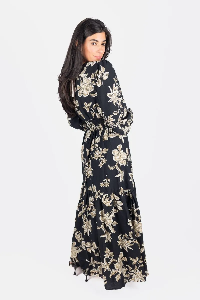 JOSEPHINE DRESS 53" (BLACK/BEIGE)