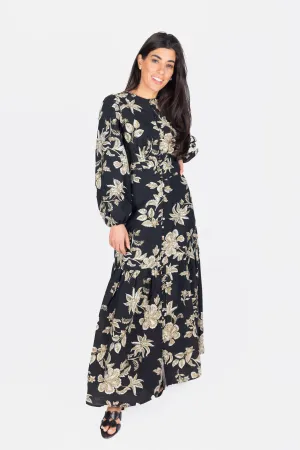 JOSEPHINE DRESS 53" (BLACK/BEIGE)