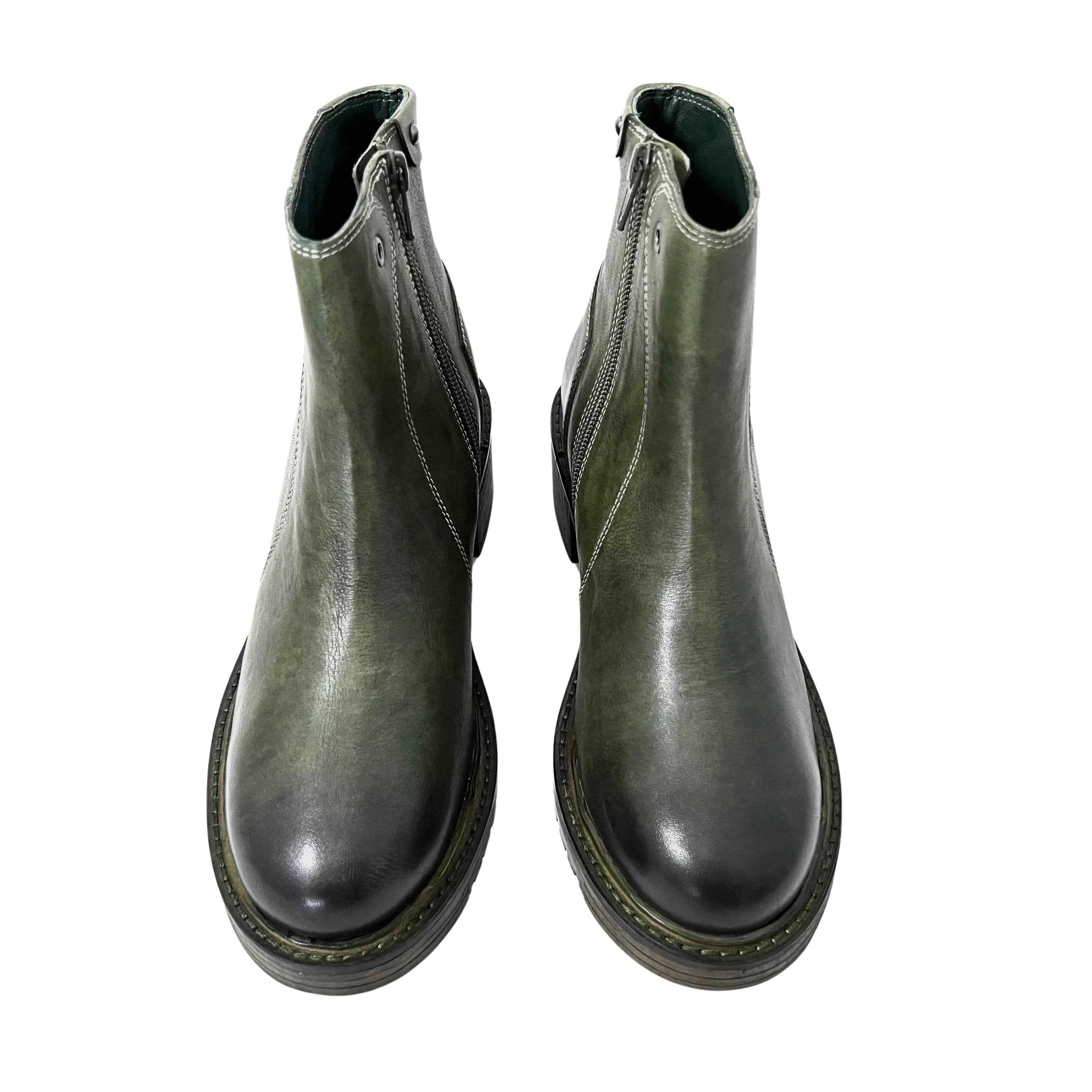 Journey Dip Dyed hand made Green Boot