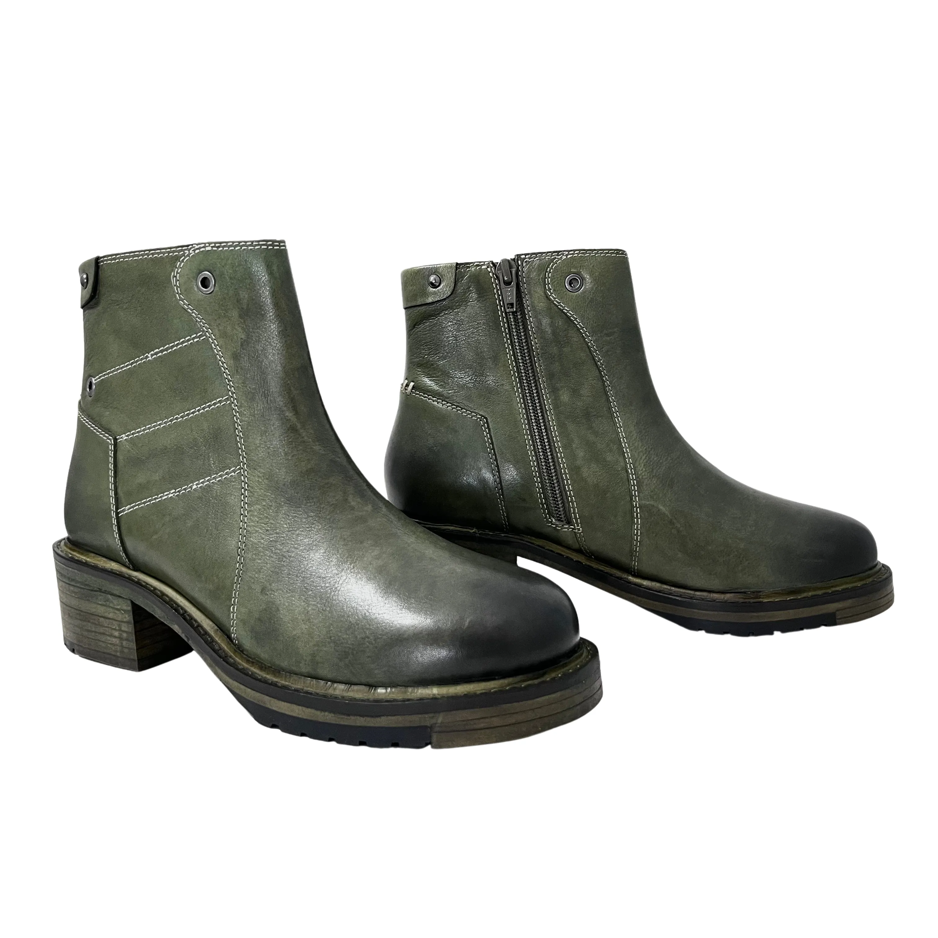 Journey Dip Dyed hand made Green Boot