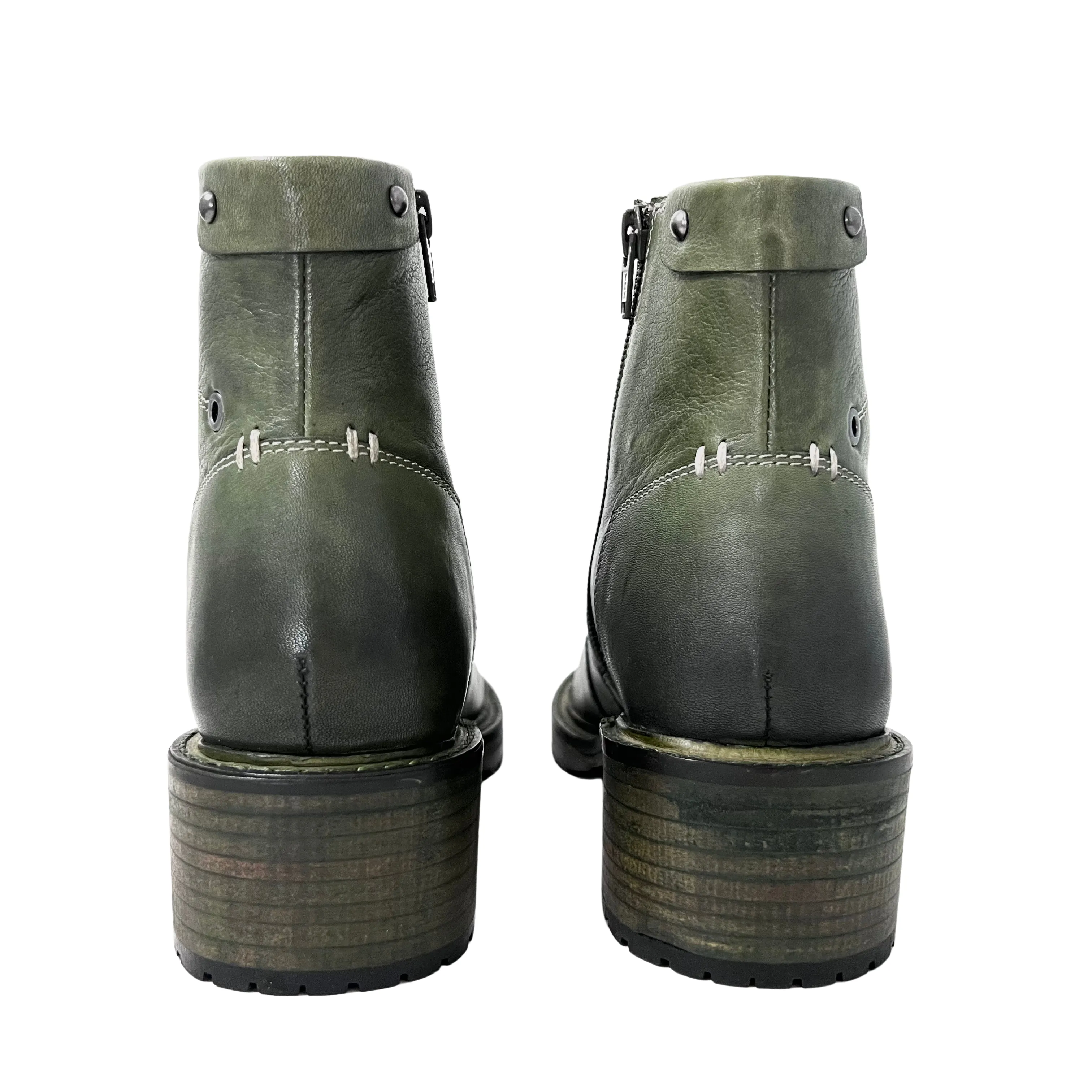 Journey Dip Dyed hand made Green Boot