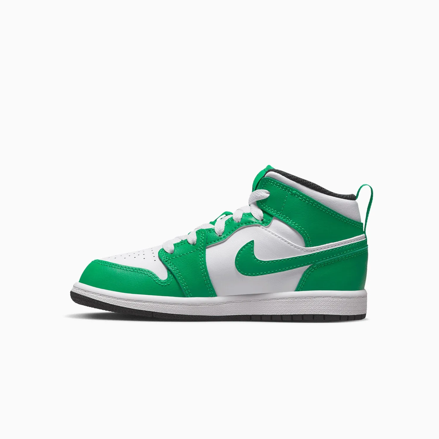 Kid's Air Jordan 1 Mid "Lucky Green" Pre School