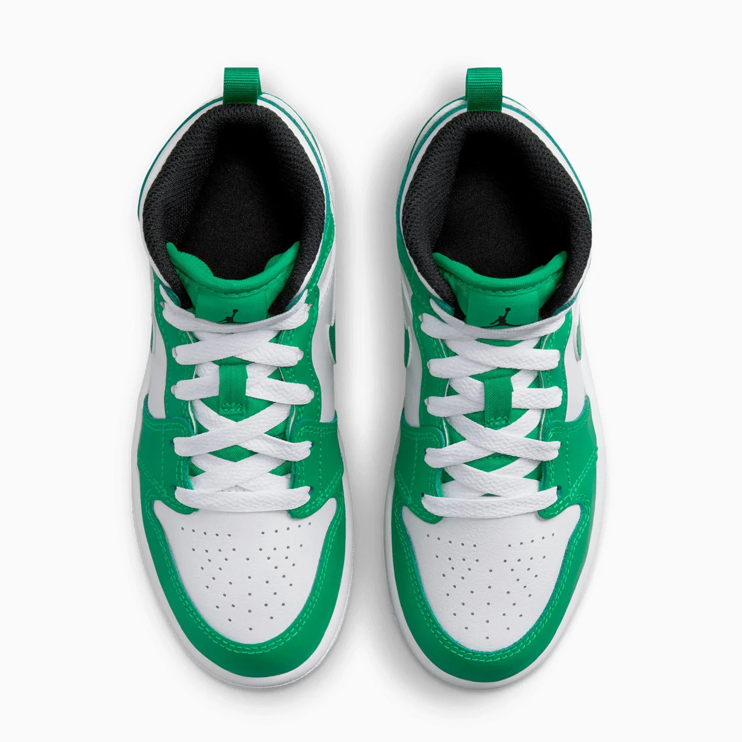 Kid's Air Jordan 1 Mid "Lucky Green" Pre School