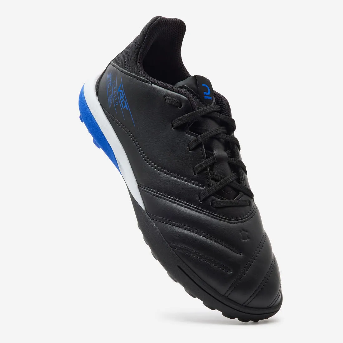 Kids' Hard Ground Leather Football Boots Viralto II Turf TF - Black &