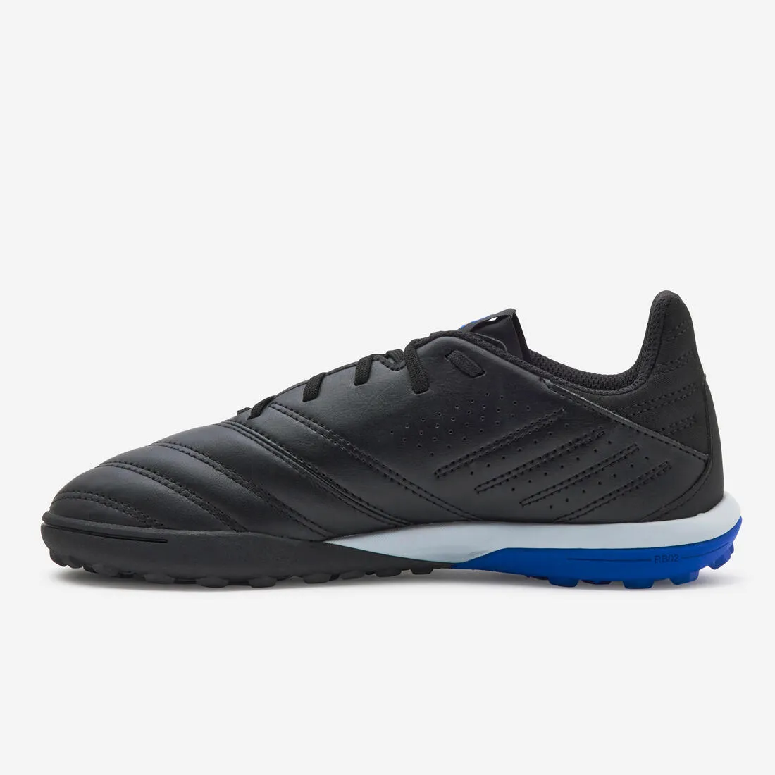 Kids' Hard Ground Leather Football Boots Viralto II Turf TF - Black &