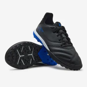 Kids' Hard Ground Leather Football Boots Viralto II Turf TF - Black &