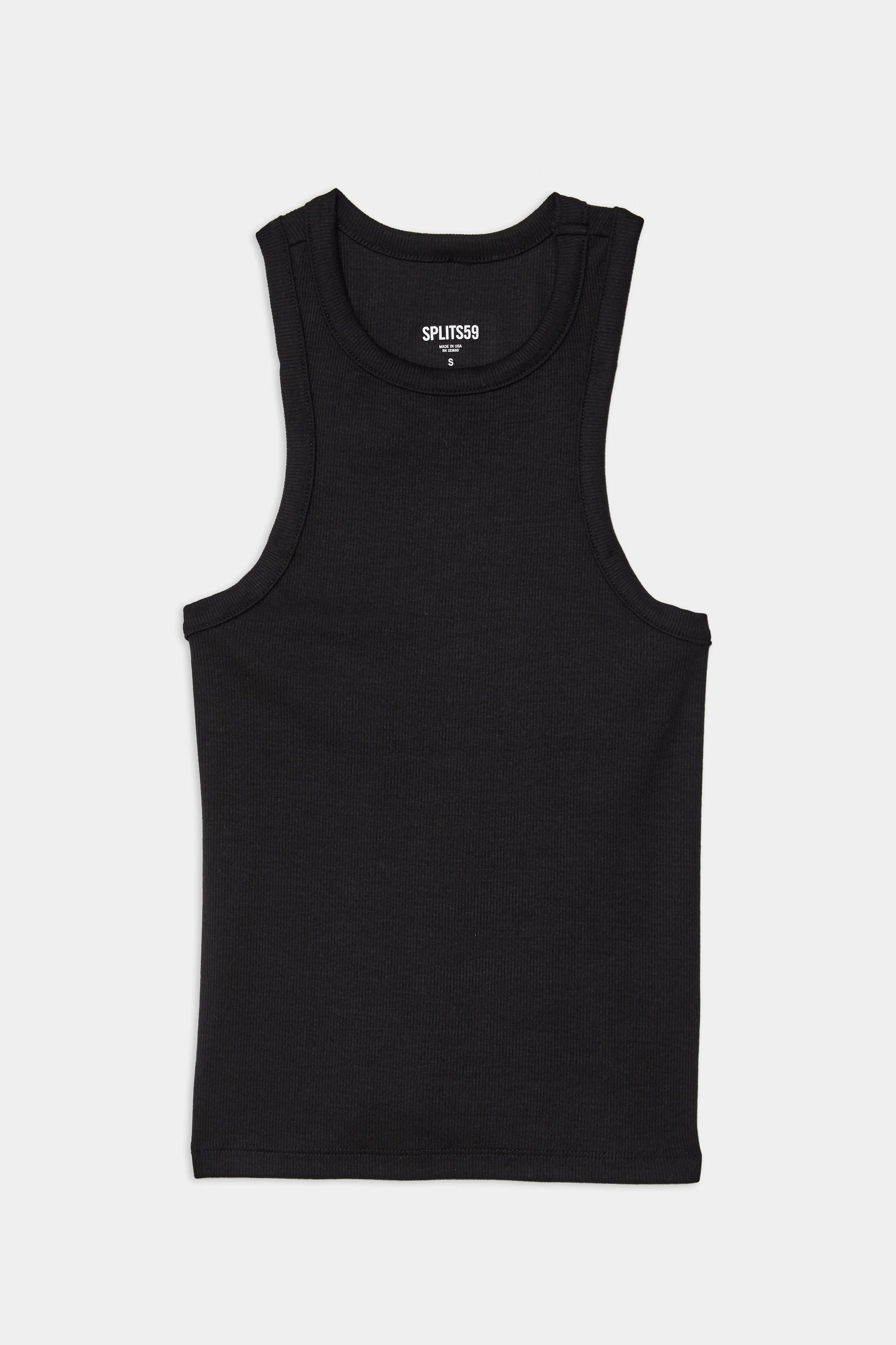 Kiki Rib Tank Full Length - Black