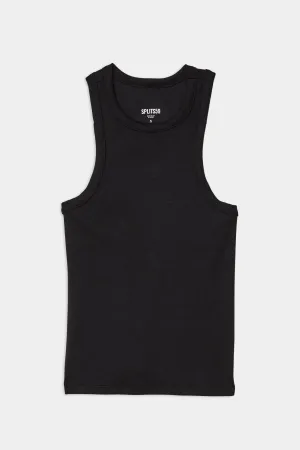 Kiki Rib Tank Full Length - Black