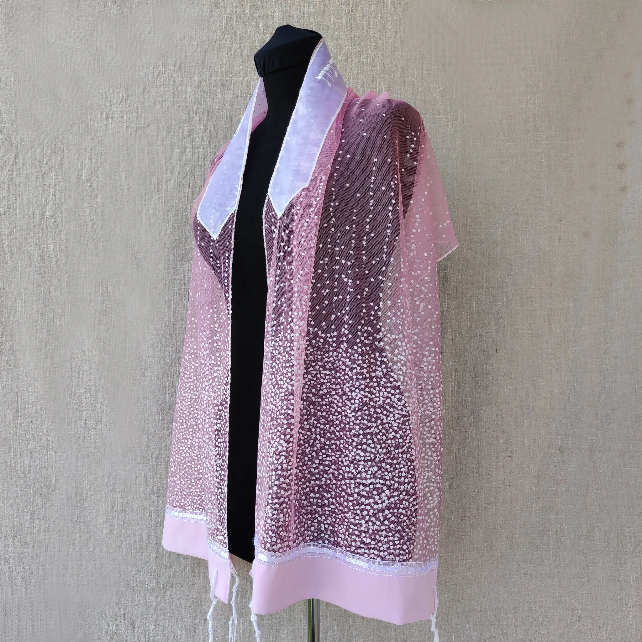 Lady Gabrieli - Tulle Tallit - Pink Glitter