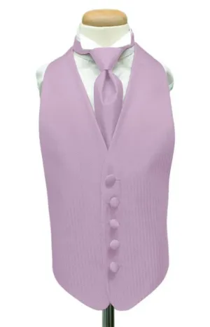 Lavender Herringbone Kids Tuxedo Vest