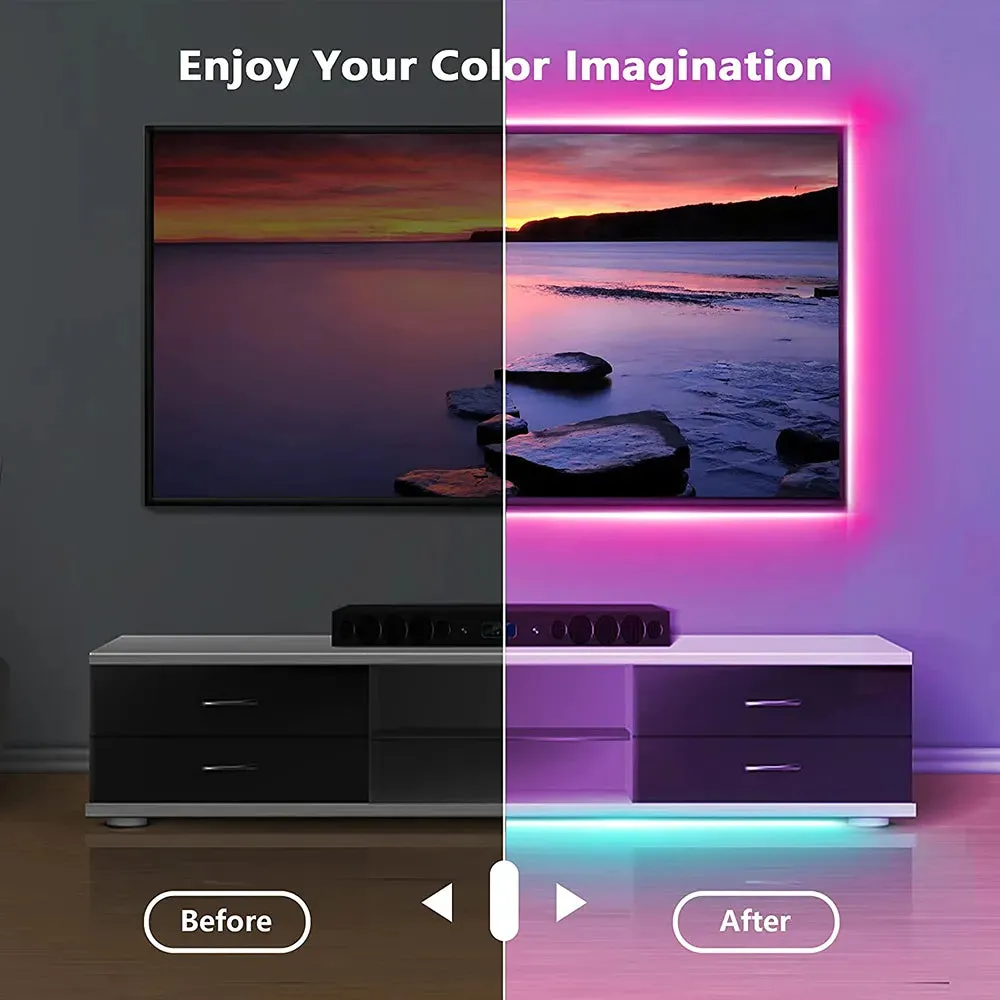 LED Strip Light Rope Light String Tape Bluetooth USB 5050 SMD 5V USB RGB Flexible Lights LED Lamp Tape Ribbon RGB Self-Adhesive For TV Desktop, etc.