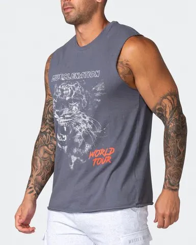 Leopard Vintage Tank - Washed Tornado
