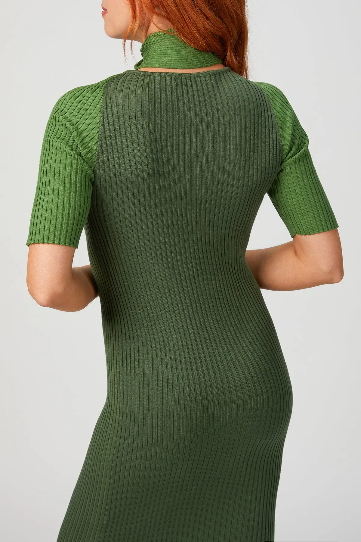 LOOP LAYERED KNIT DRESS