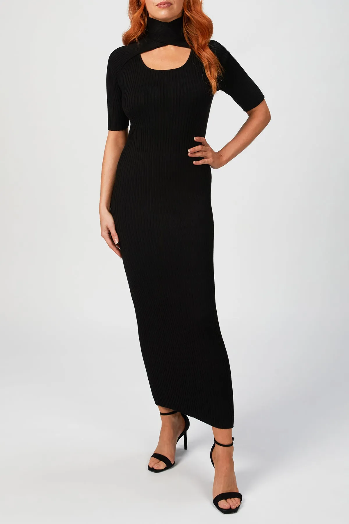LOOP LAYERED KNIT DRESS