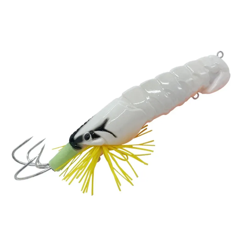 Luminous Bait Squid fishing Hook Wood Shrimp Lures Soft Jigs Silicone with sound