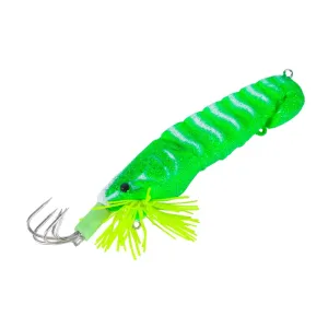 Luminous Bait Squid fishing Hook Wood Shrimp Lures Soft Jigs Silicone with sound