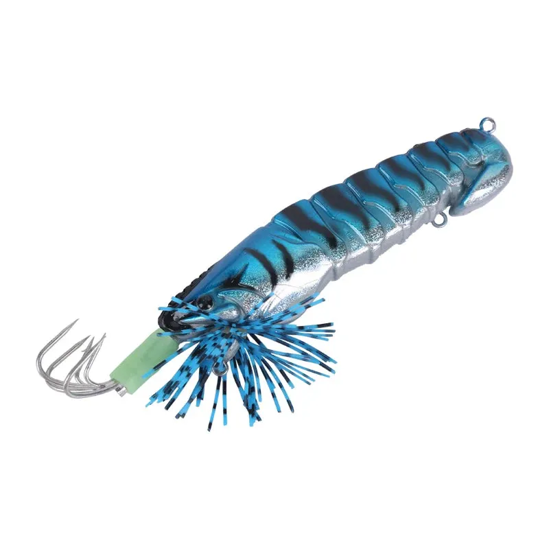 Luminous Bait Squid fishing Hook Wood Shrimp Lures Soft Jigs Silicone with sound