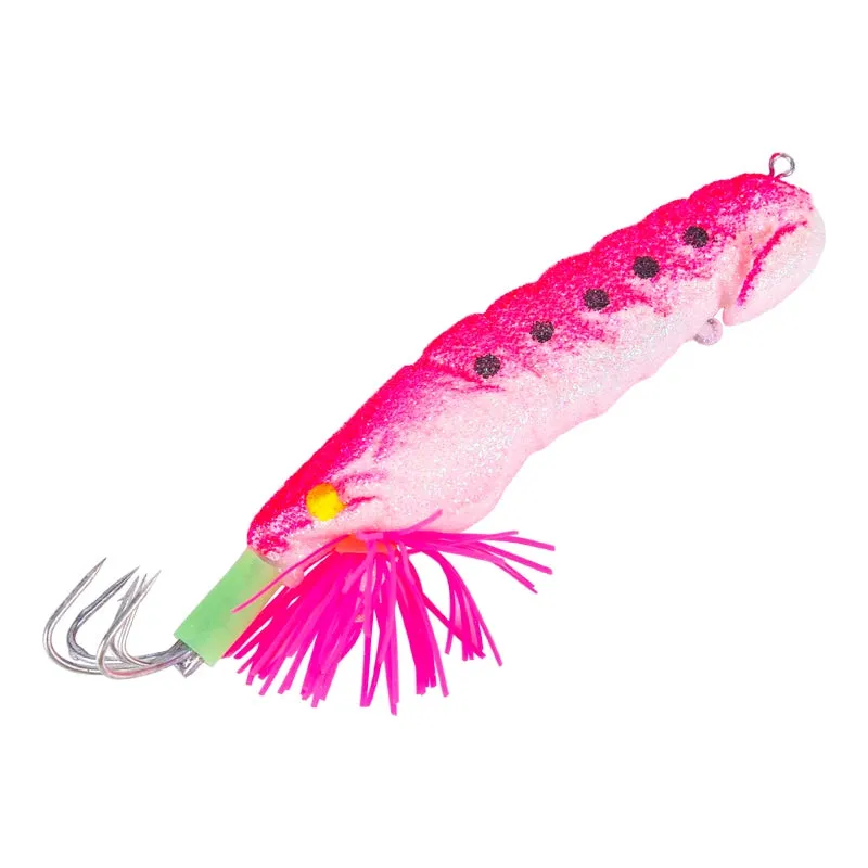 Luminous Bait Squid fishing Hook Wood Shrimp Lures Soft Jigs Silicone with sound