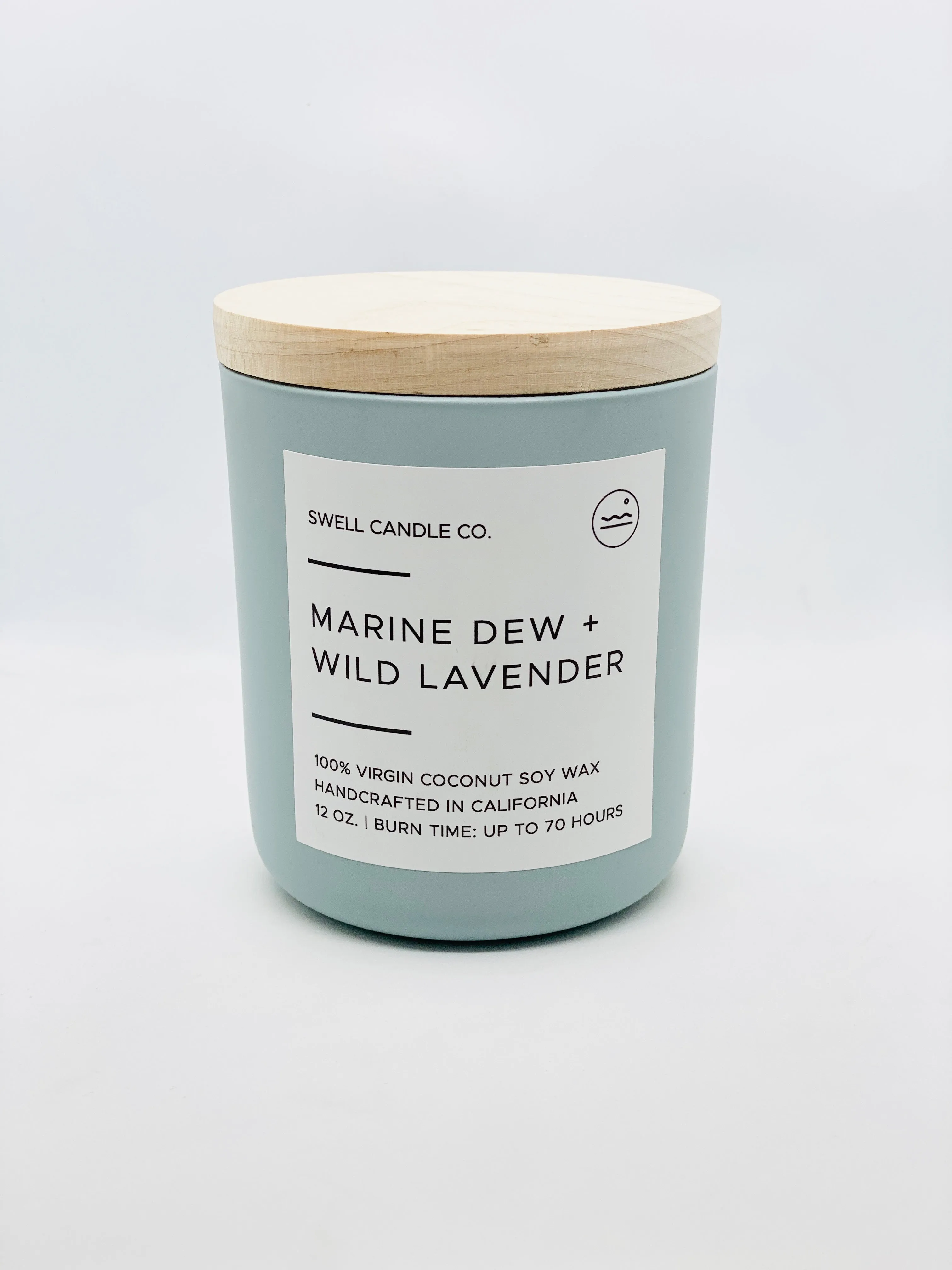 Marine Dew   Wild Lavender Coconut Soy Candle with Wooden Wick