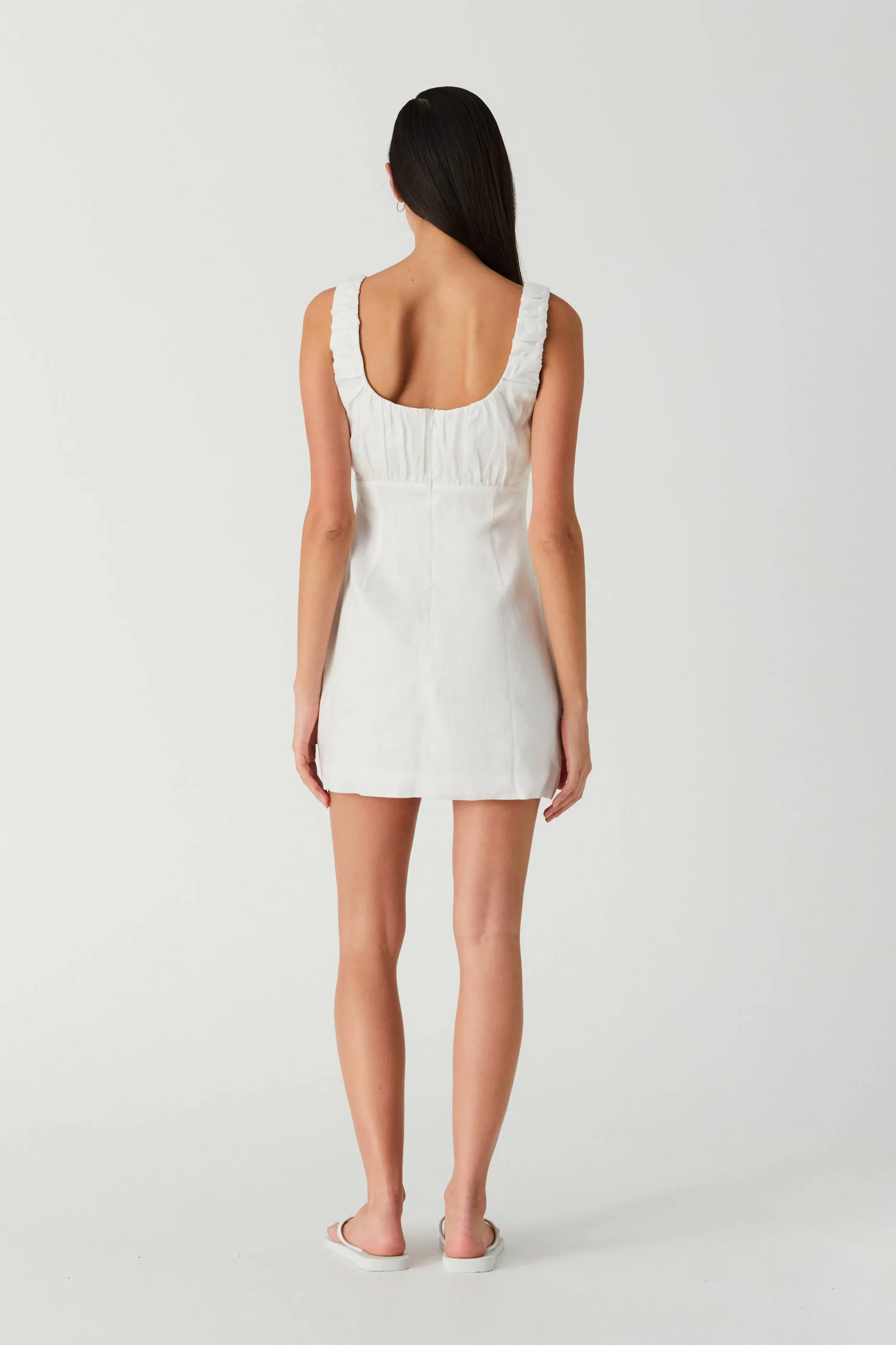 MARIS LINEN MINI DRESS