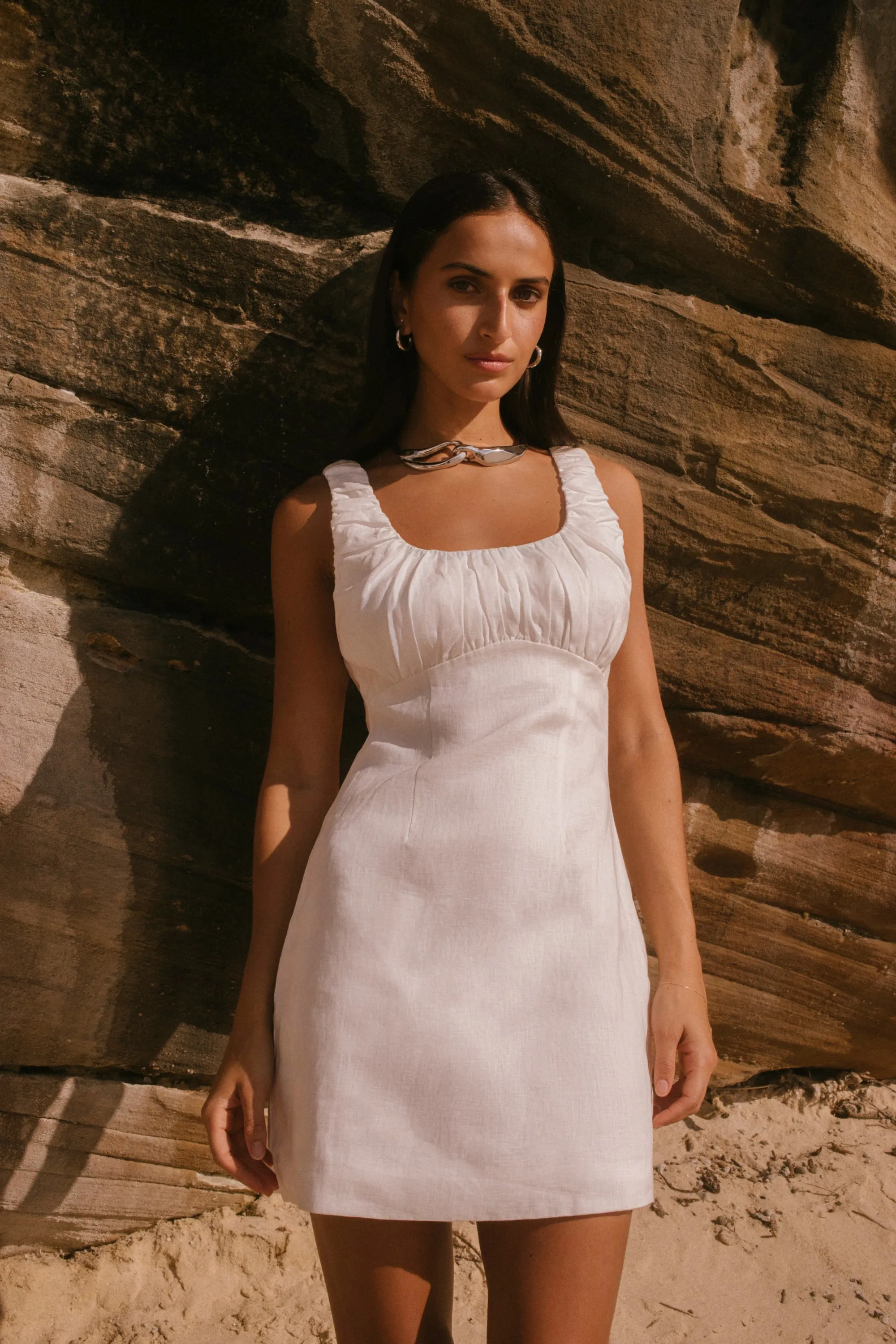 MARIS LINEN MINI DRESS