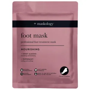 Maskology FOOT MASK Professional Foot Treatment Booties / NORISHING with Sweet Almond   Peppermint by BeautyPro