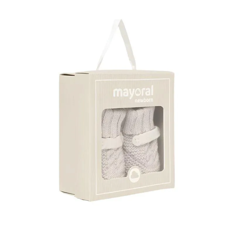 Mayoral Beige Knit Booties
