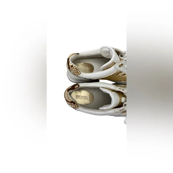 Michael Kors camel Georgie Mixed Media Women Trainer Sneakers Size 6M