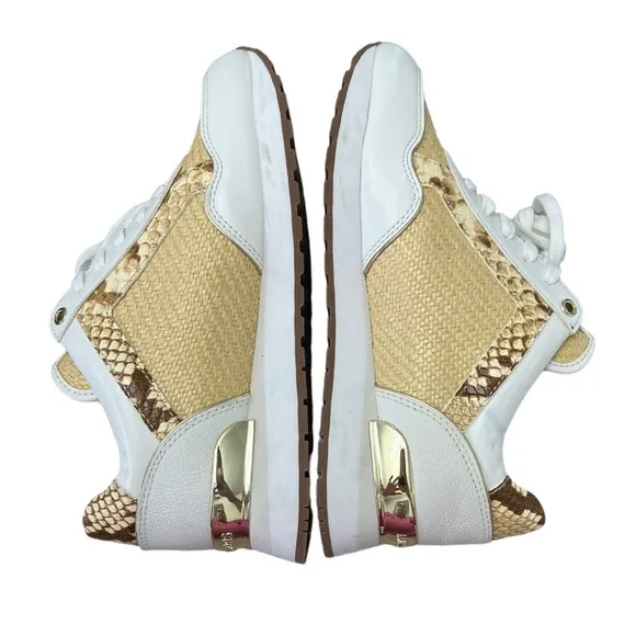 Michael Kors camel Georgie Mixed Media Women Trainer Sneakers Size 6M