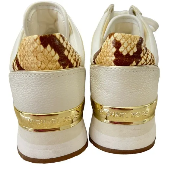 Michael Kors camel Georgie Mixed Media Women Trainer Sneakers Size 6M