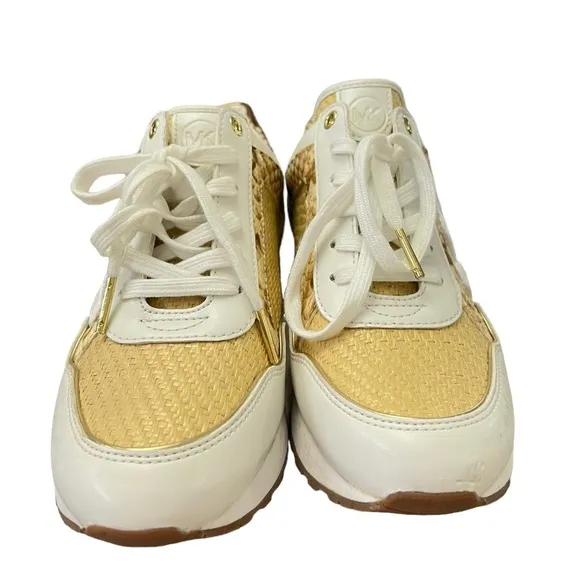 Michael Kors camel Georgie Mixed Media Women Trainer Sneakers Size 6M