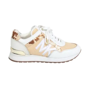 Michael Kors camel Georgie Mixed Media Women Trainer Sneakers Size 6M