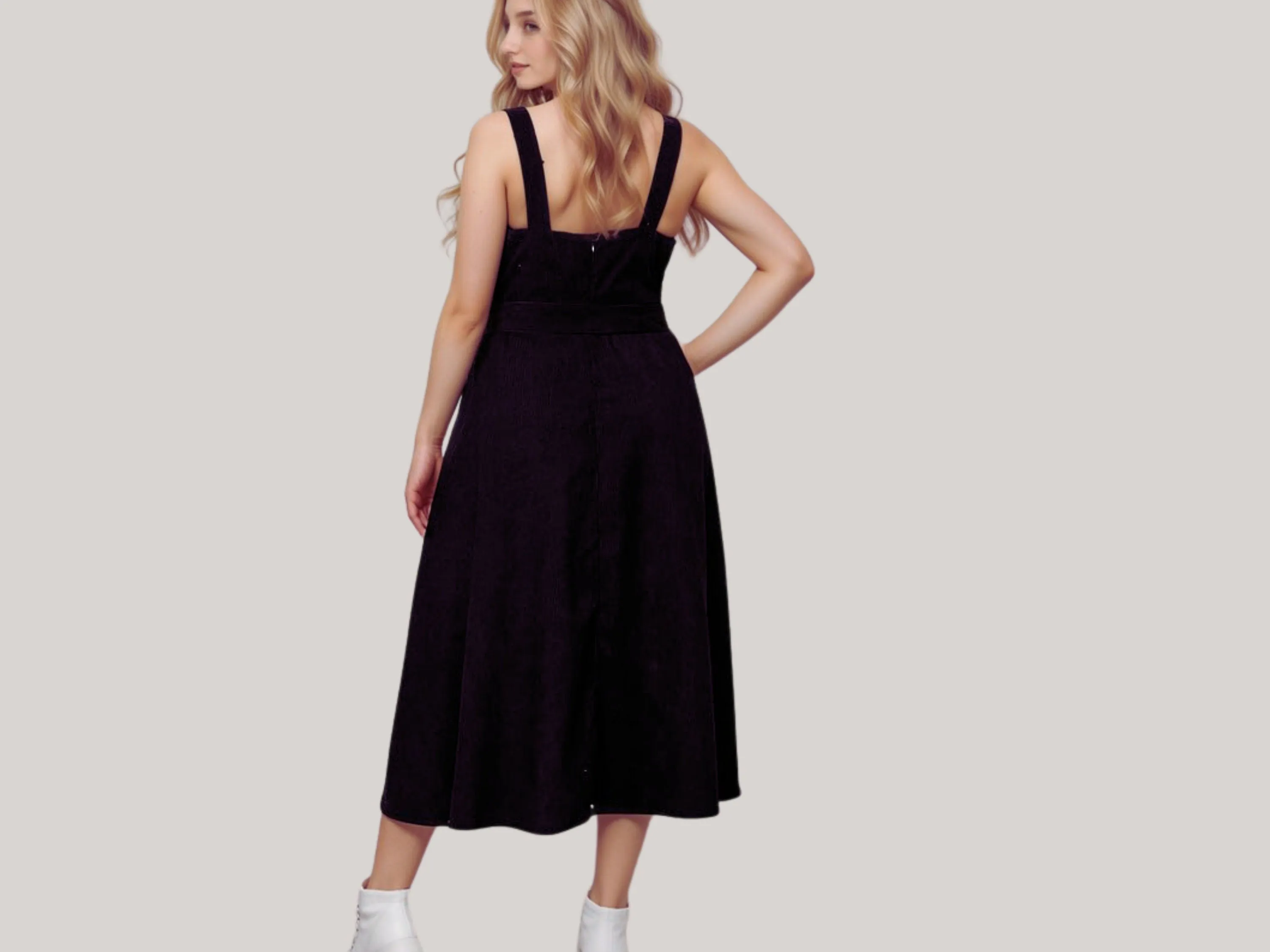 Midi Dress Sewing Pattern | Easy Women’s Dress with Belt | Belted Dress for Casual or Formal Occasions | Beginner-Friendly Sewing Pattern