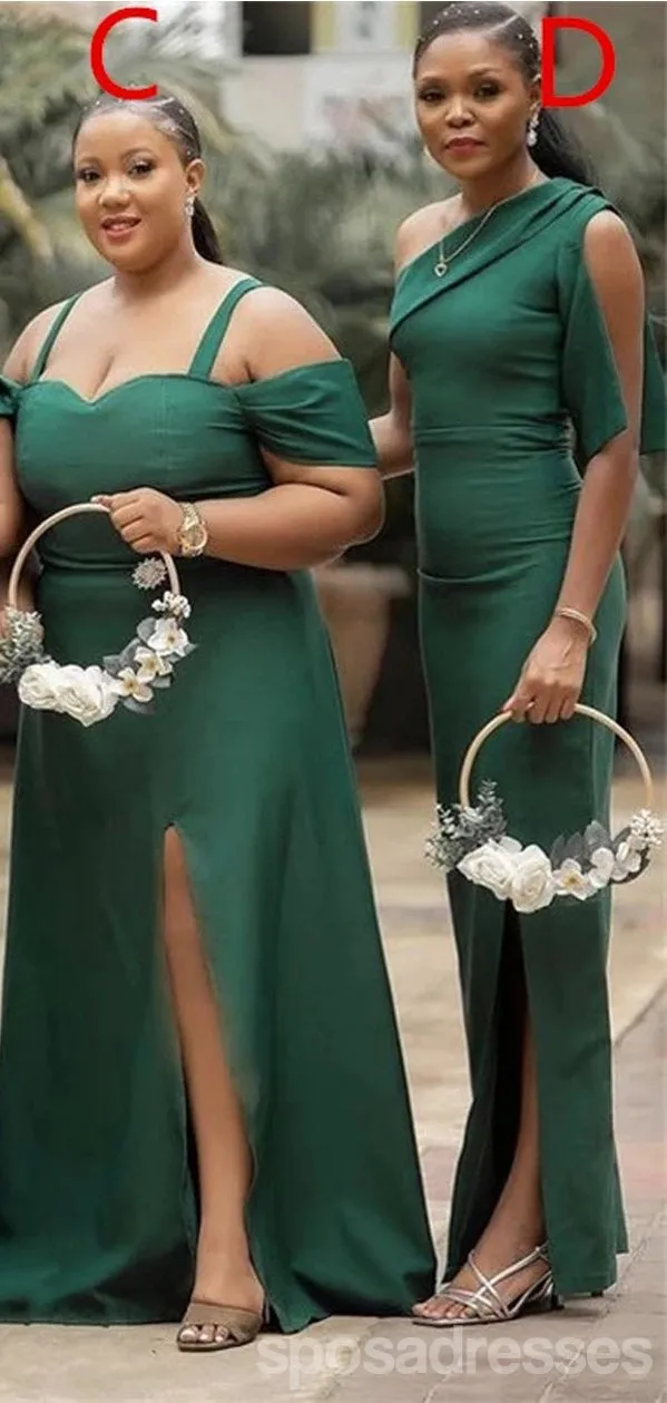 Mismatched Sexy Mermaid Green Cheap Long Bridesmaid Dresses Gown Online,WG1094
