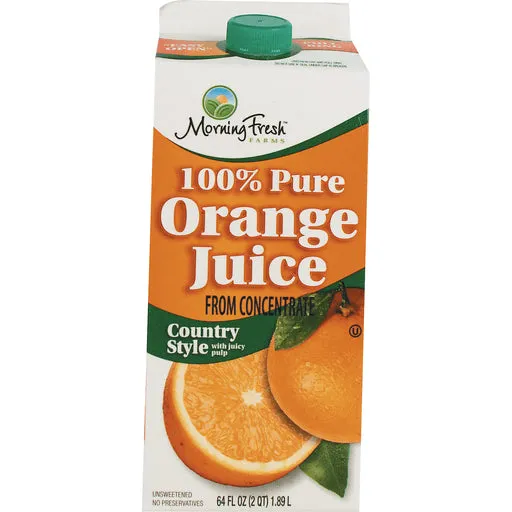 Morning Fresh Orange Juice Country Style 64oz