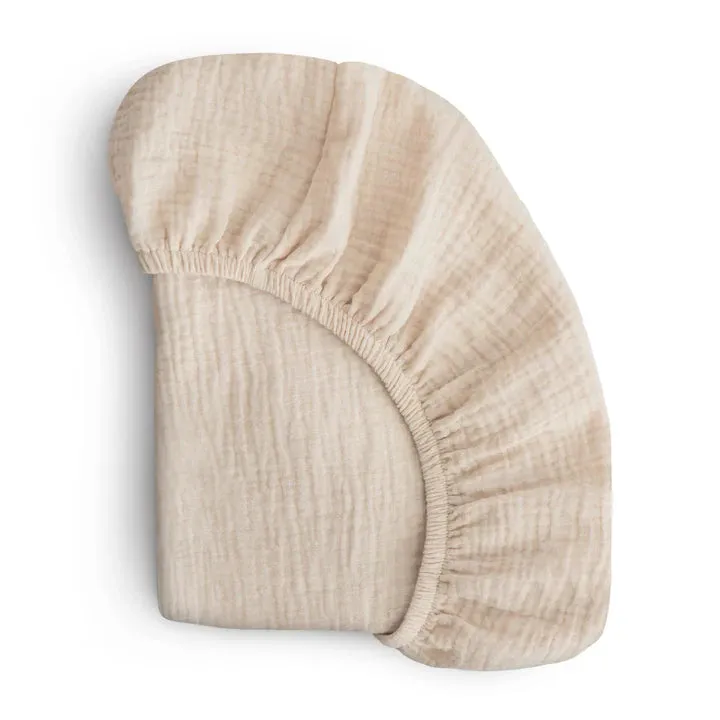 Mushie Extra Soft Muslin Bassinet Sheet