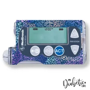 Navy Leopard - Medtronic Paradigm Series 7 Sticker