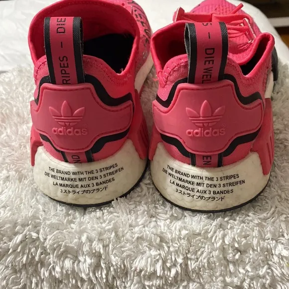 Neon pink Boost Adidas  sneakers size 5 1/2 kids