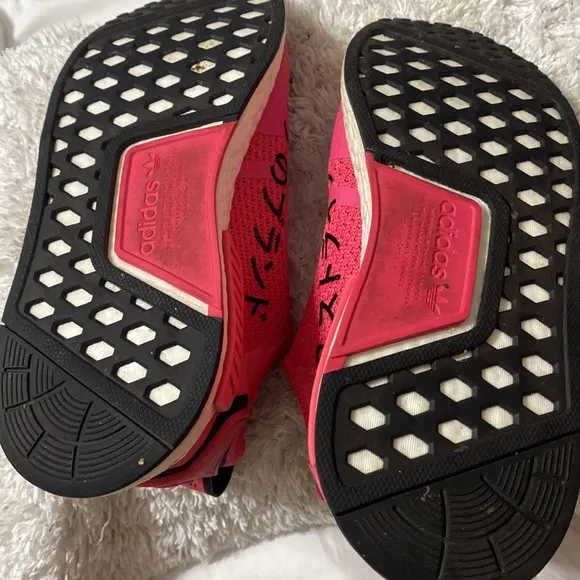 Neon pink Boost Adidas  sneakers size 5 1/2 kids