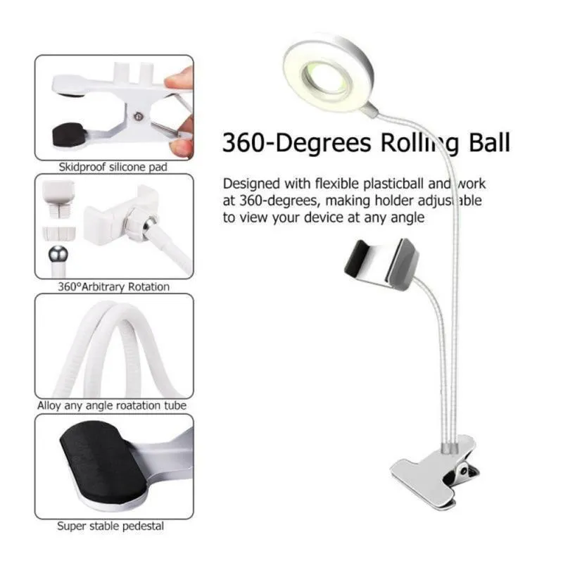 NEW Selfie Light   Phone Holder With 360 Degree Swivel & 3 Light Mode Settings Is Perfect For Your YouTube, Instagram, TikTok Live Stream Videos   🚛 You Get FREE Shipping Too!