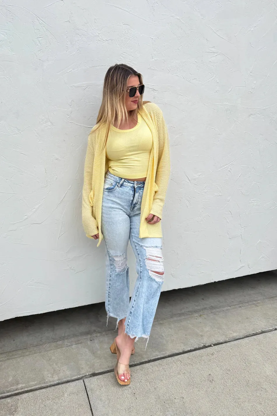 NEW Spring Simple Life Cardigan- Yellow