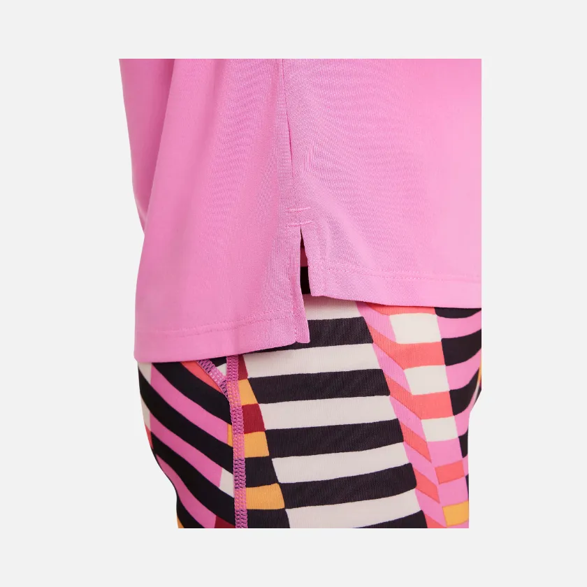 Nike One Older Kids' (Girls') Dri-FIT Short-Sleeve Training Top -Playful Pink/White