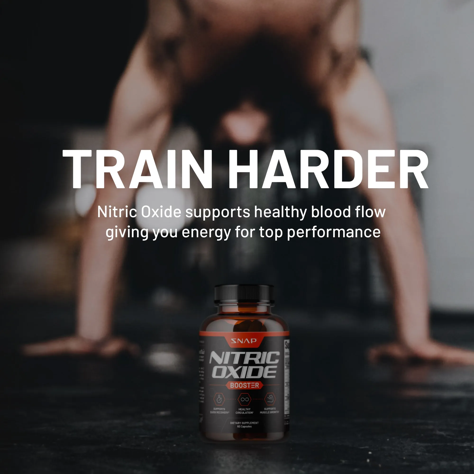 Nitric Oxide Booster - Pre Workout, Muscle Builder, 60 Capsules, 2pk
